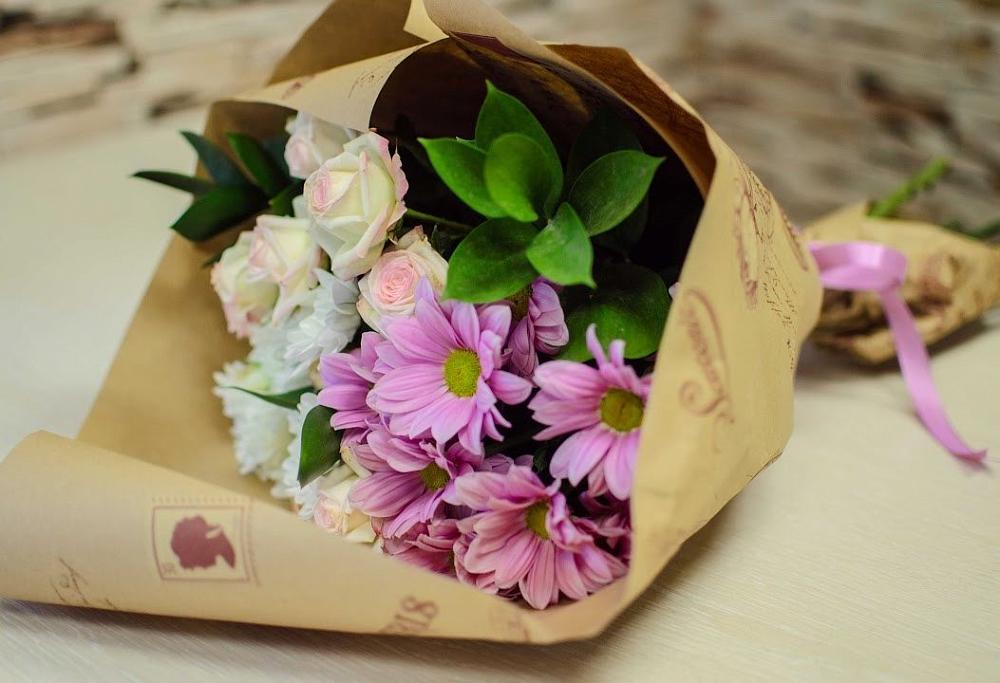 Букет цветов из: Розы и Хризантемы в Котельниче