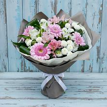 Букет цветов из:  Герберы, Альстромерии и Хризантемы в Котельниче