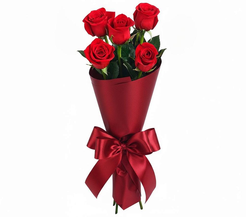 Букет 5 Красных роз Эдлесс Лав в Котельниче