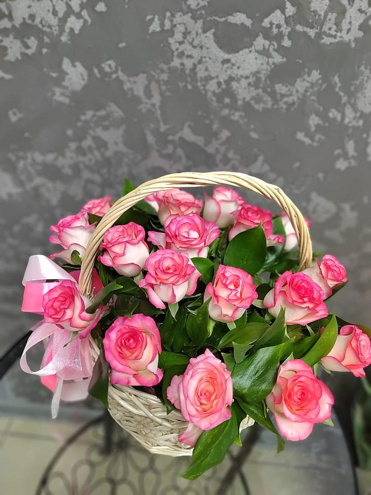 Цветочная композиция из Розы в корзине в Котельниче
