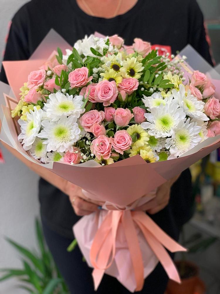 Букет цветов из: Розы и Хризантемы в Котельниче