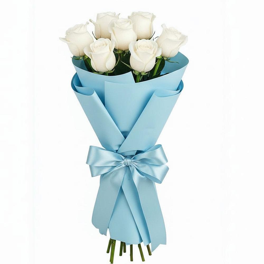 Букет 7 белых роз Проуд в Котельниче