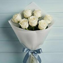 Букет 7 Белых роз Эдлесс Лав в Котельниче