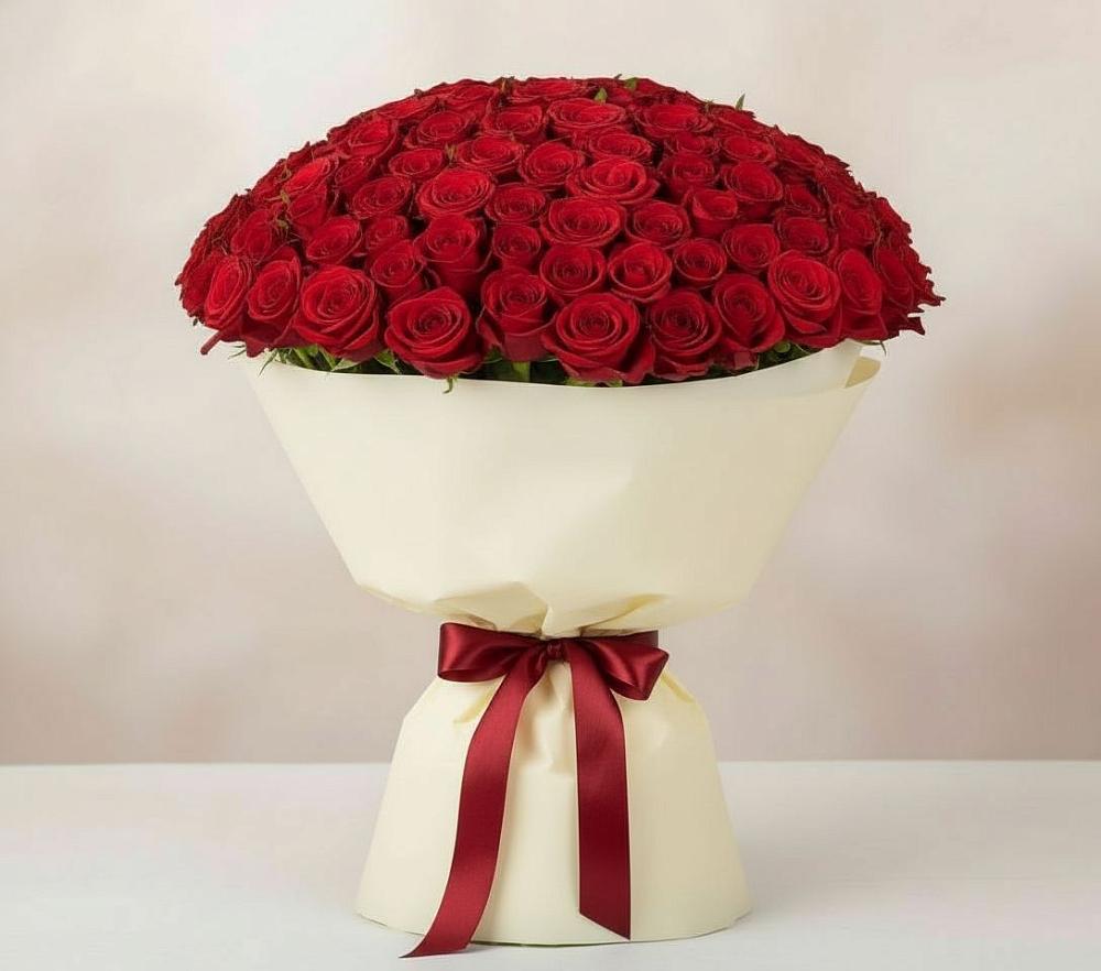 Букет 101 Красная роза Милано в Котельниче