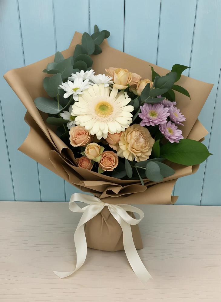 Букет цветов из: Герберы и Хризантемы в Котельниче