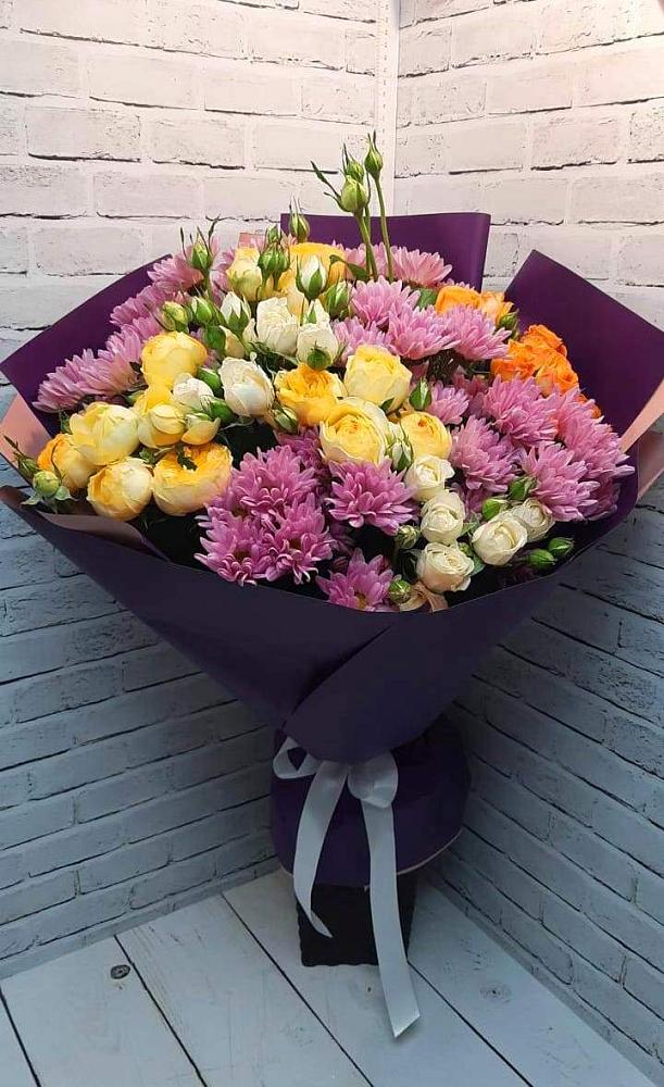 Букет цветов из: Хризантемы и Розы в Котельниче
