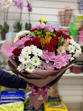 Букет цветов из:  Розы, Хризантемы и Альстромерии #REPLACE_PRED# Котельниче
