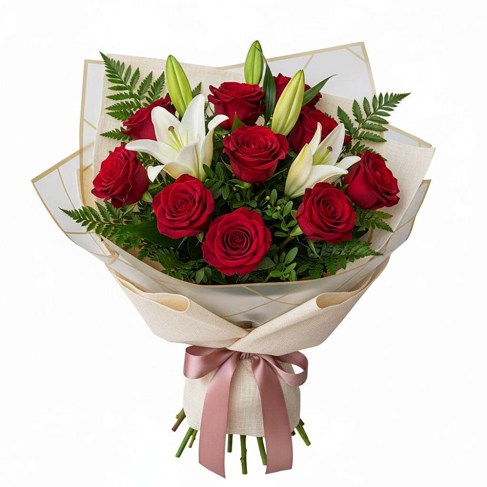 Букет цветов из: Лилии и Розы в Котельниче