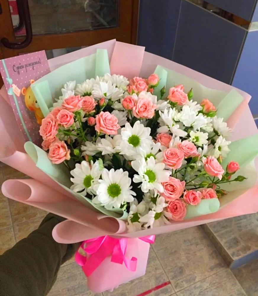 Букет цветов из: Розы и Хризантемы в Котельниче