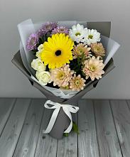Букет цветов из:  Розы, Герберы и Хризантемы в Котельниче