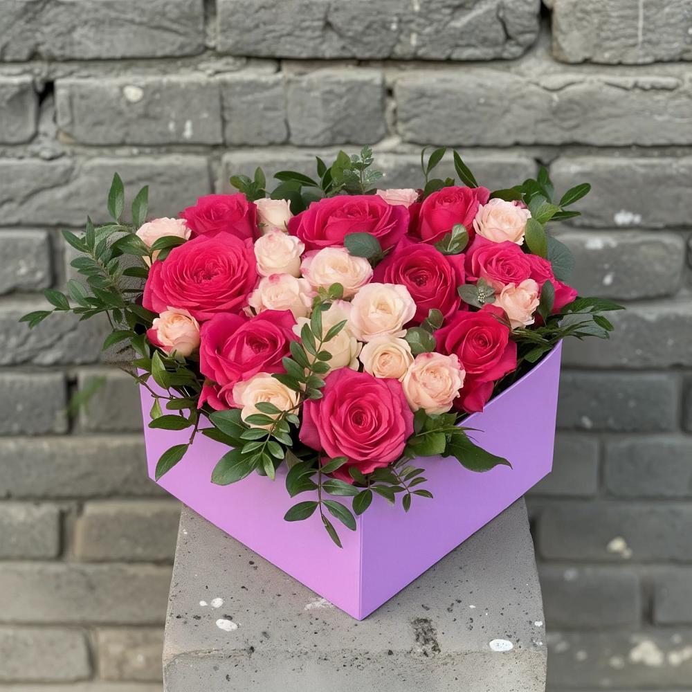 Цветочная композиция из Розы в коробке в Котельниче