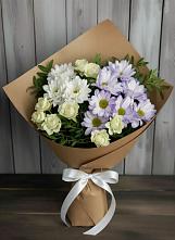 Букет цветов из:  Хризантемы и Розы в Котельниче