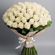 Букет 101 беля роза Белоснежка в Котельниче
