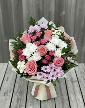 Букет цветов из:  Альстромерии, Гвоздики, Розы и Хризантемы #REPLACE_PRED# Котельниче