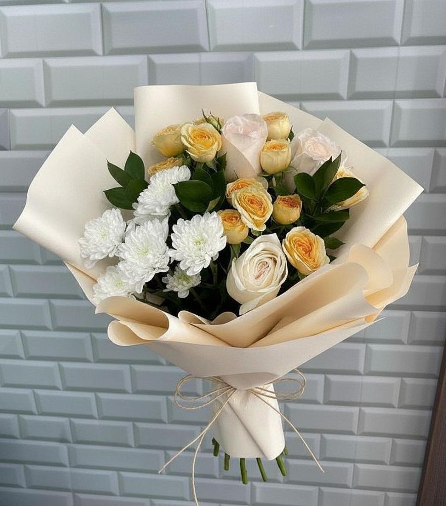 Букет цветов из: Розы и Хризантемы в Котельниче