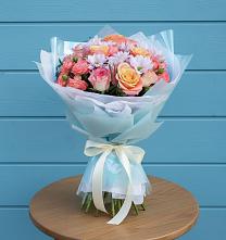 Букет цветов из:  Хризантемы и Розы в Котельниче