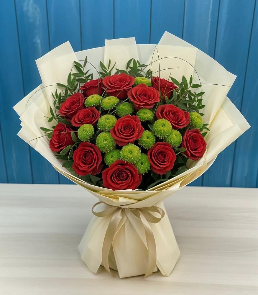 Букет цветов из: Розы и Хризантемы в Котельниче